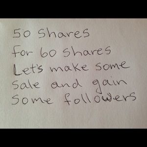 Other - ♥️50 SHARES FOR 60 SHARES♥️LET'S MAKE SOME SALES♥️ Other - ♥️50 SHARES FOR 60 SHARES♥️LET'S MAKE SOME SALES♥️